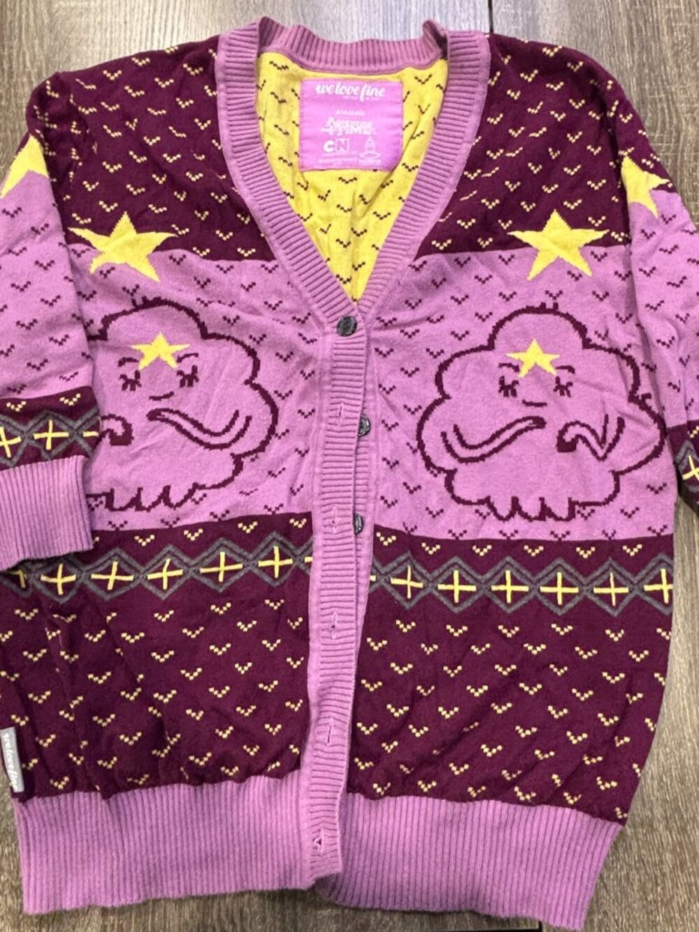 We Love Fine Adventure Time Lumpy Space Princess Cardigan XL - Picture 1 of 5